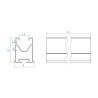 Perfil de aluminio para fijación ensamblada Index PSE-A
