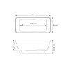 Bañera de diseño rectangular Kinedo Iconik R160