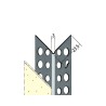 Perfil esquinero de aluminio 3m con laterales de 25x25mm