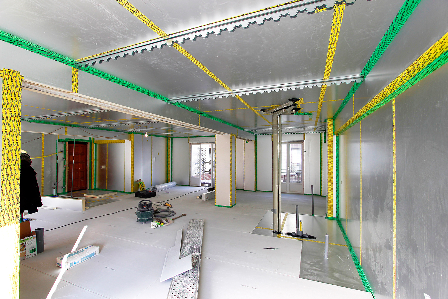 Hermeticidad en piso Passivhaus de Zarautz