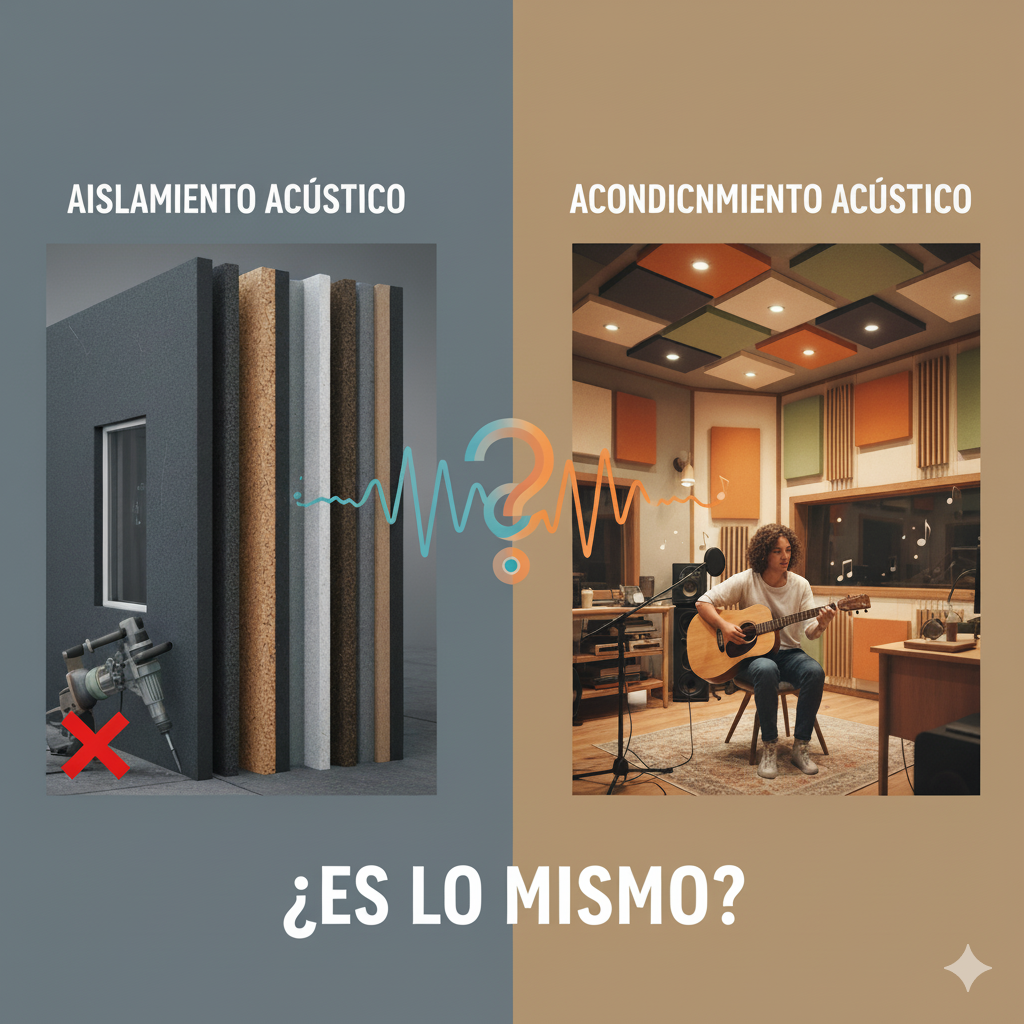 Aislamiento acústico y acondicionamiento acústico. ¿Es lo mismo?