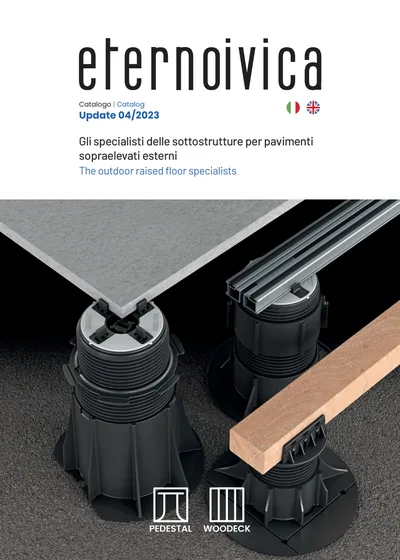 Portada del catálogo de soportes regulables Pedestal de Eterno Ivica